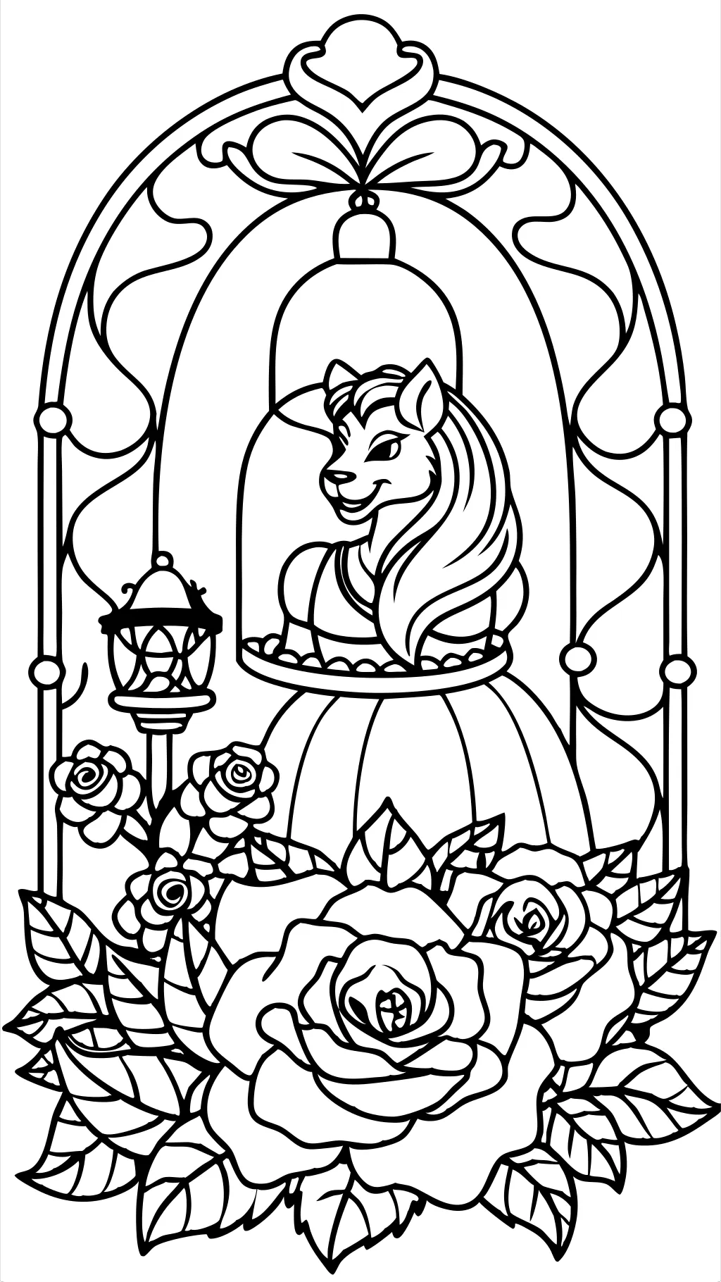 beauty and the beast coloring pages free